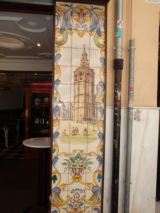 Ceramic tile of the Tower of Val&egrave;ncia.
